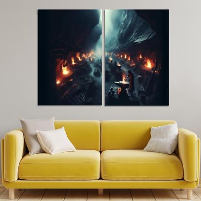 The Shadow Forge 2 Piece HD Canvas Wall Art-Original Frame
