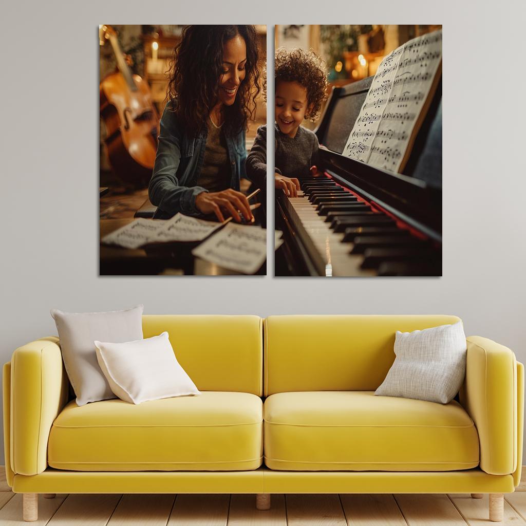 A Symphony Of Love A Mothers Unforgettable Melodies Canvas Paintings Frame