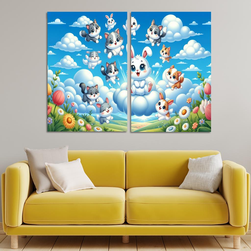 Curious Cloud Critters Premium Artwork Frames