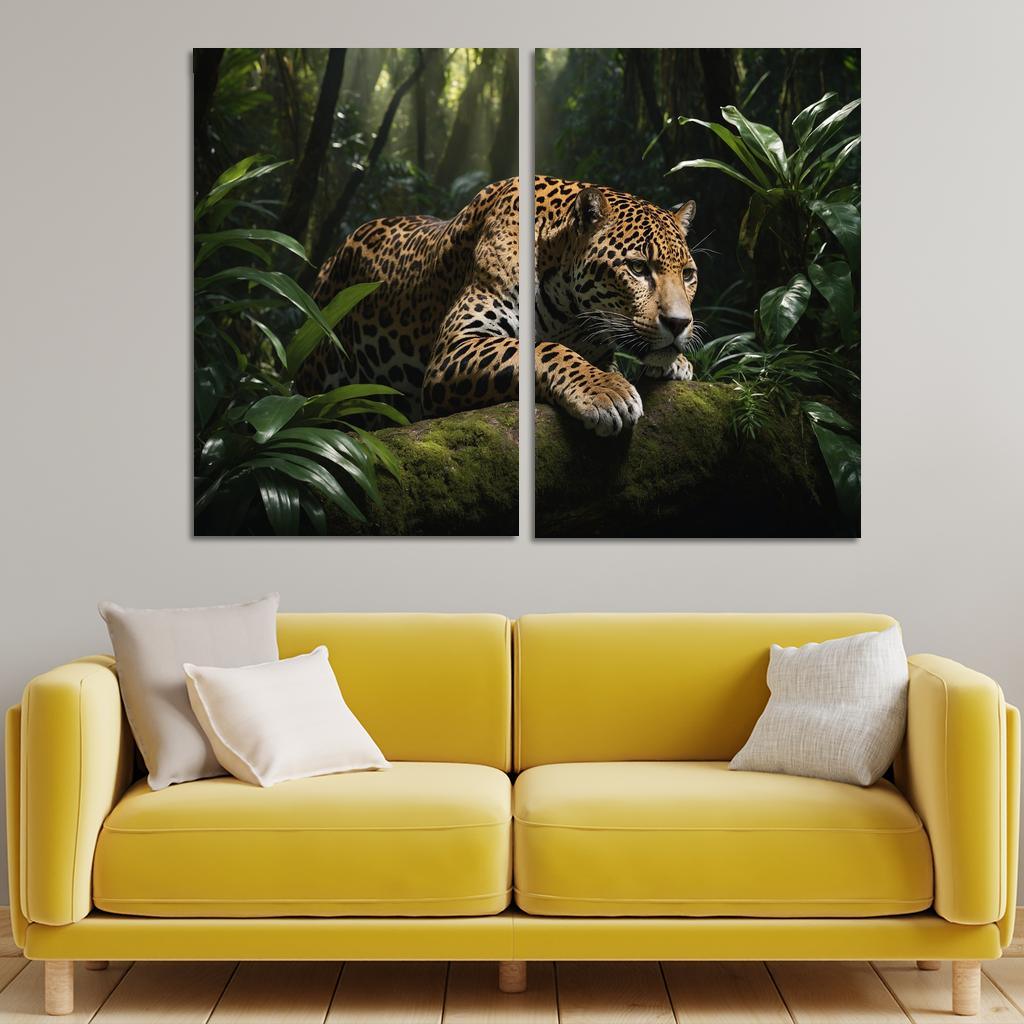 The Mighty Jaguar Stealthy Forest Predator Canvas Paintings Frame