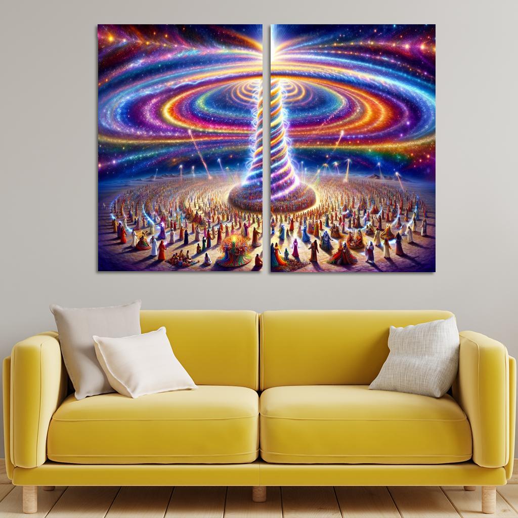 The Aetheric Spiral 2 Piece HD Canvas Wall Art-Original Frame