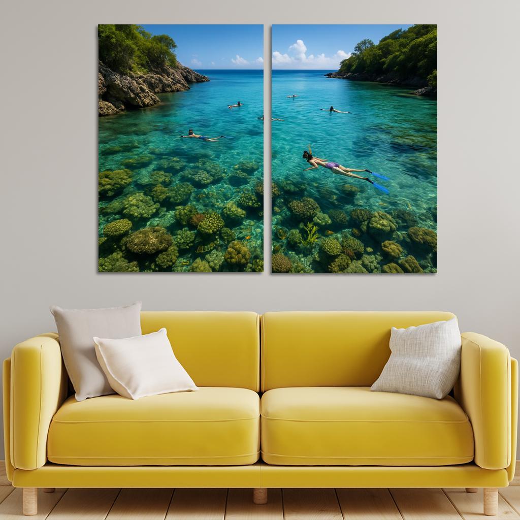 Crystal Bay Snorkeling Sanctuary Custom Paintings Frame