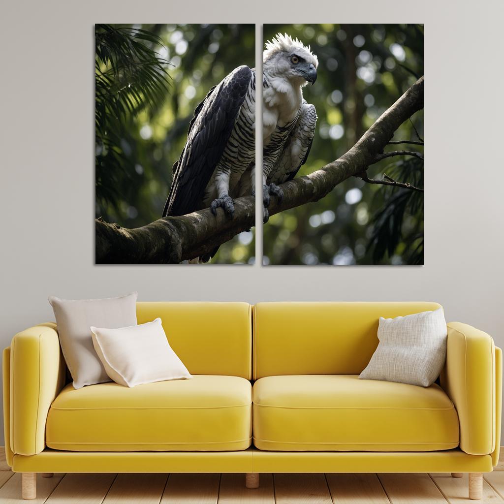 The Regal Harpy Eagle Master Of The Forest Canopy Modern Paintings Frame