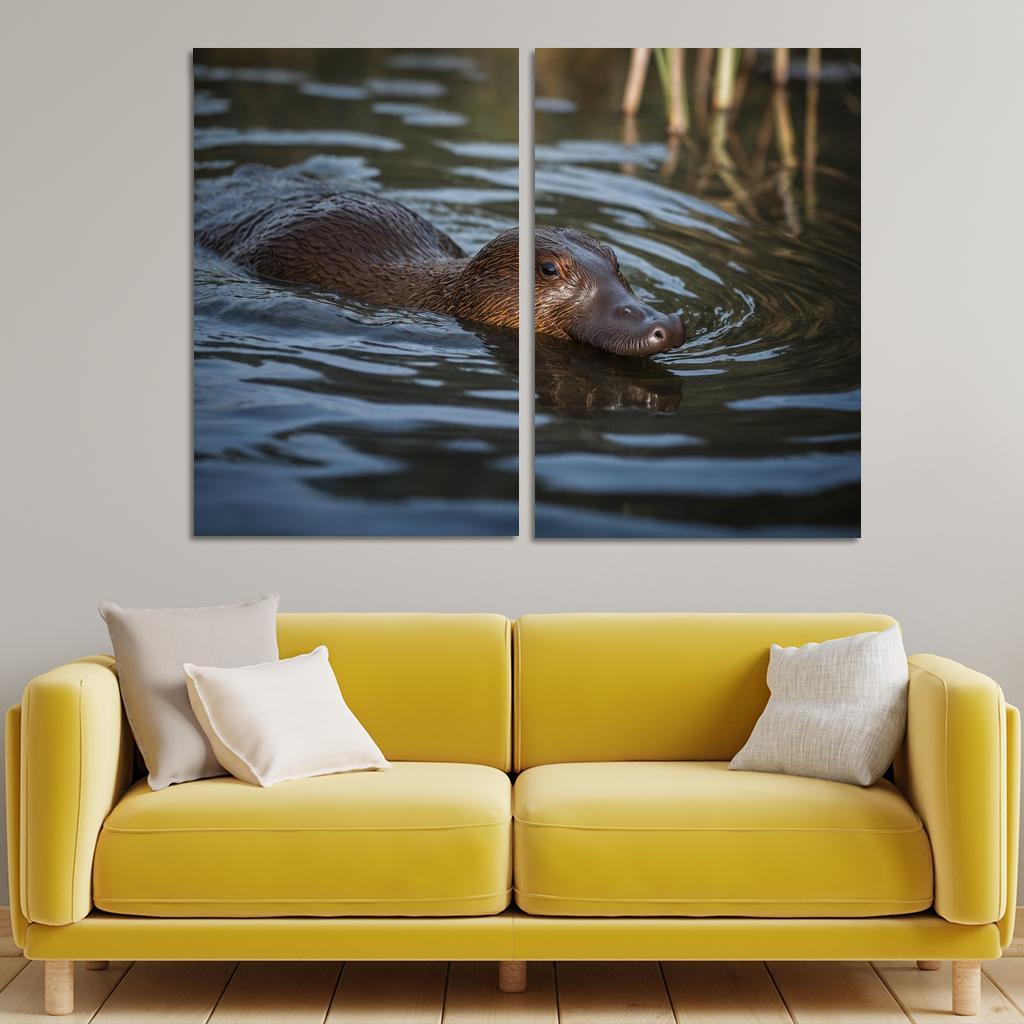 The Unique Platypus Nature's Oddity Canvas Paintings Frame