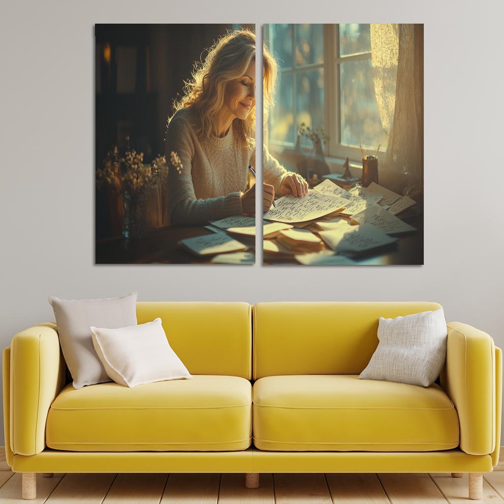 Handwritten Love Letters A Mother's Heart Modern Paintings Frame