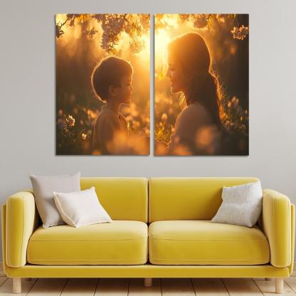 Heartstrings Of Connection A Mothers Unyielding Support Canvas Paintings Frame