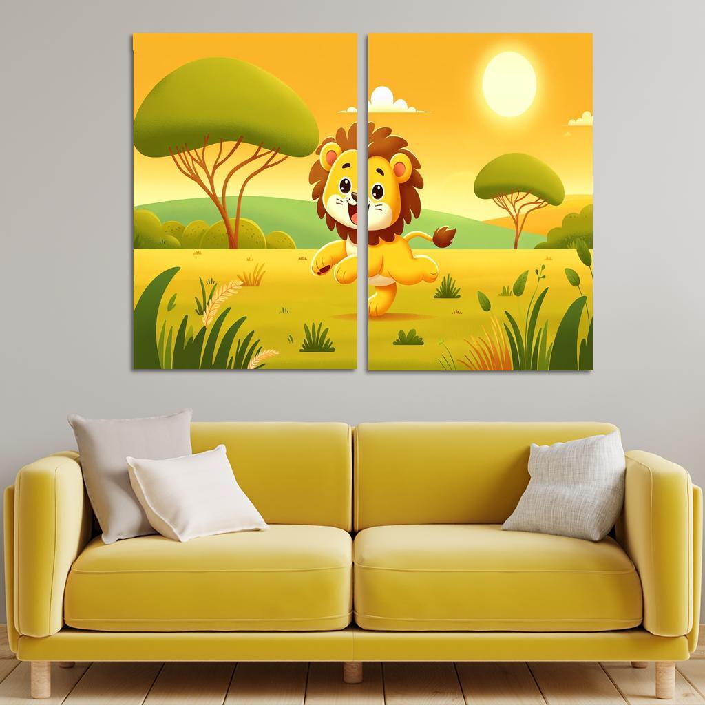 Lively Lions - Safari Magic Framed Paintings