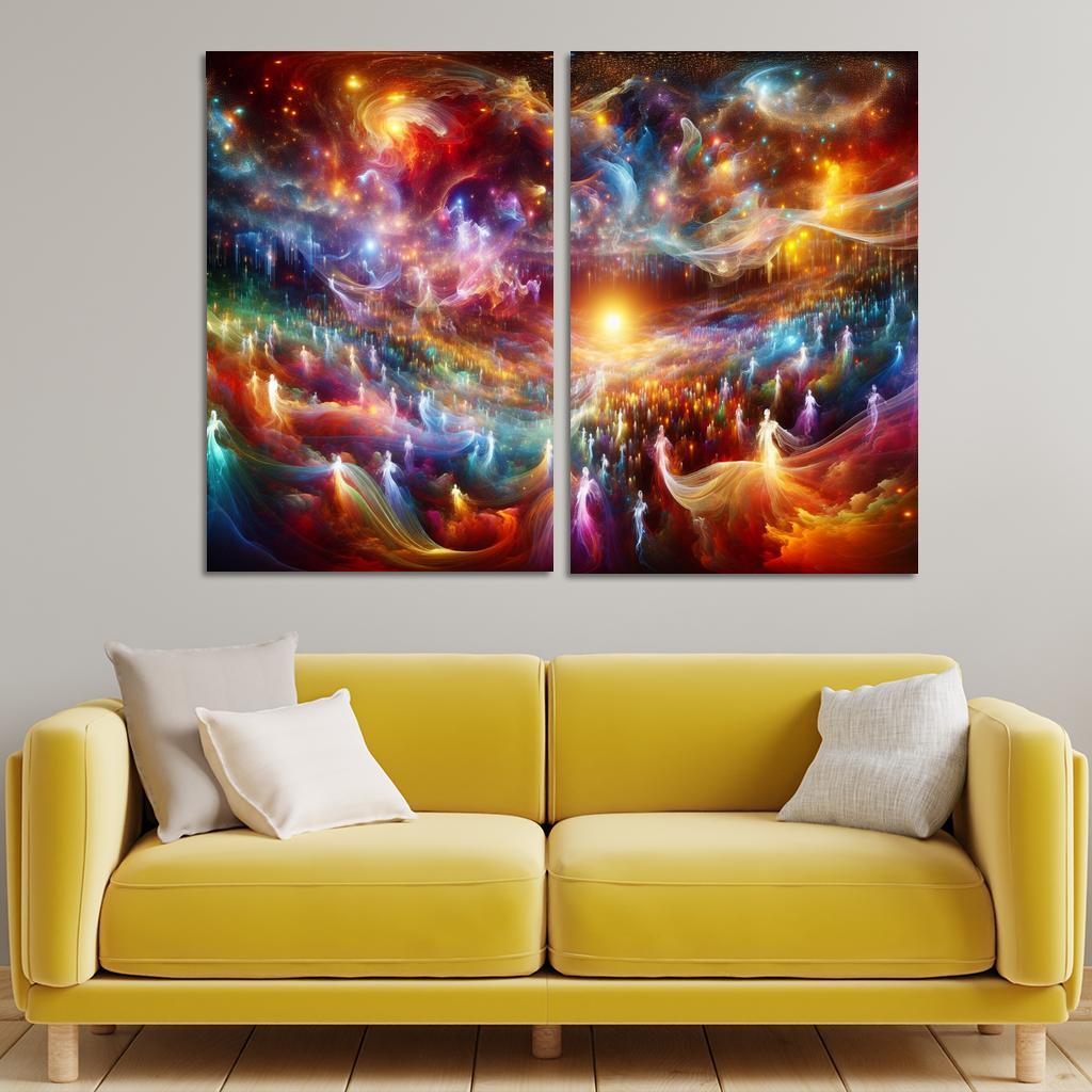The Luminous Expanse 2 Piece HD Canvas Wall Art-Original Frame