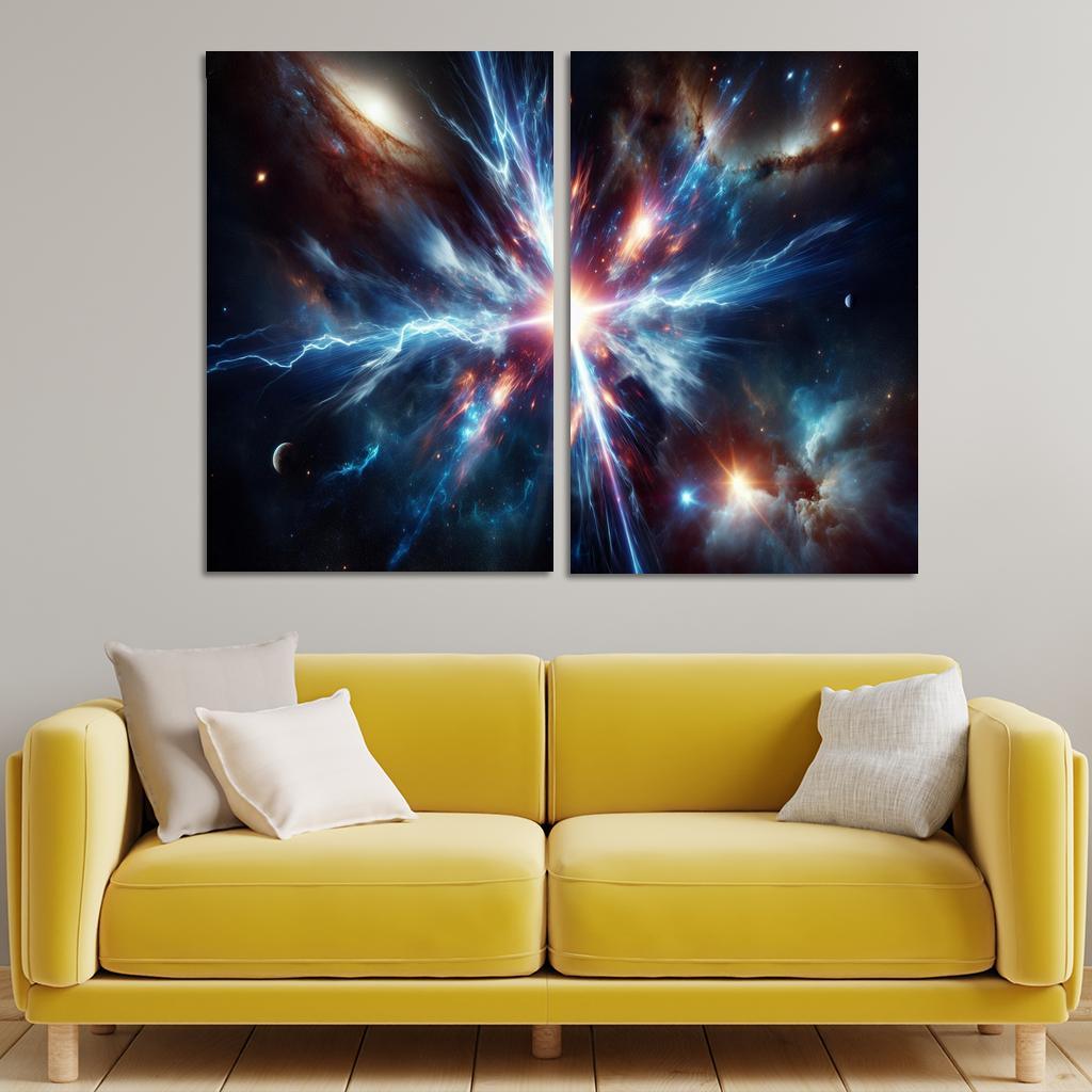 The Enigmatic Nature Of Gamma-ray Bursts Abstract Paintings Frame