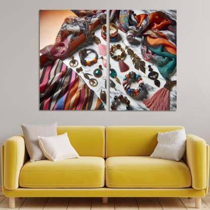 Artistic Accessories Statement Pieces 2 Piece HD Canvas Wall Art-Original Frame