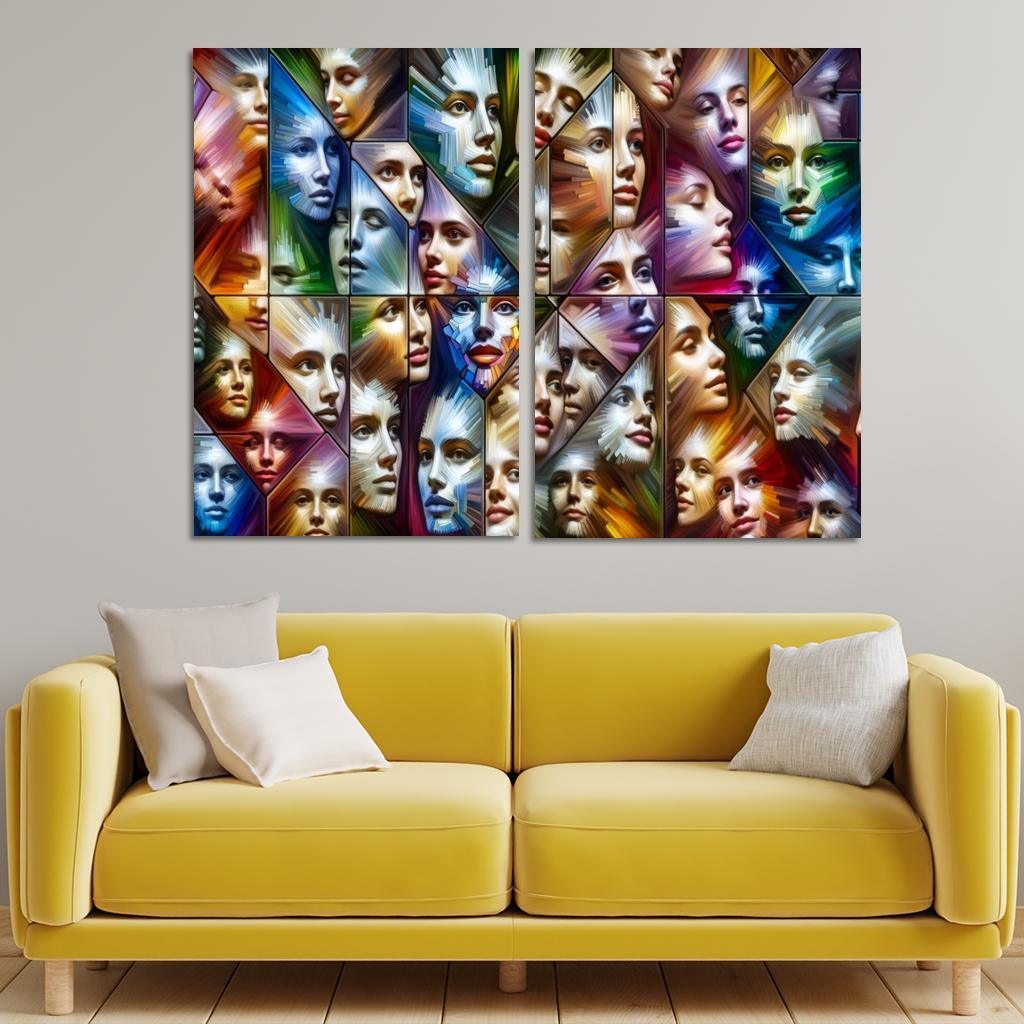 The Silent Struggles Mental Health And Society Custom Paintings Frame