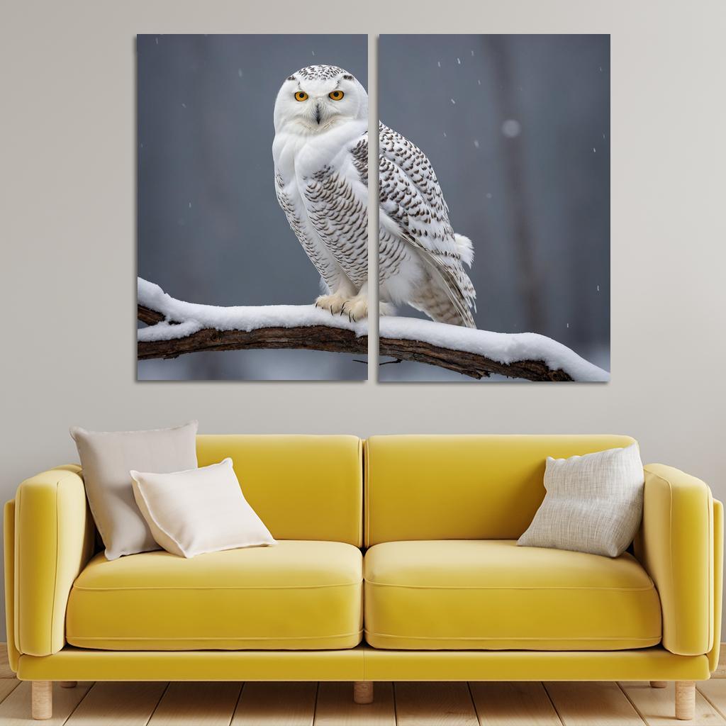 The Elusive Snowy Owl A Winter Wonder Custom Paintings Frame