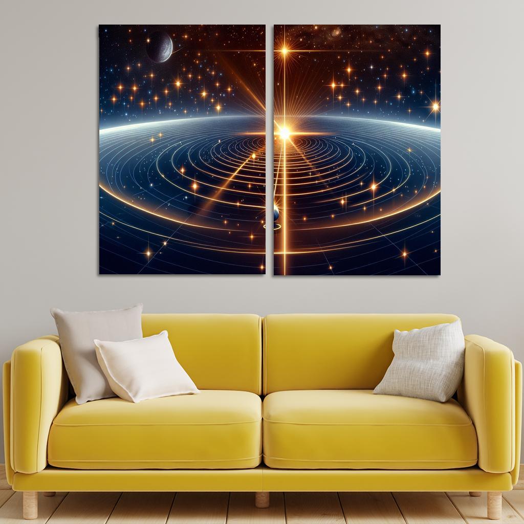 The Mechanics Of Stellar Parallax Abstract Paintings Frame
