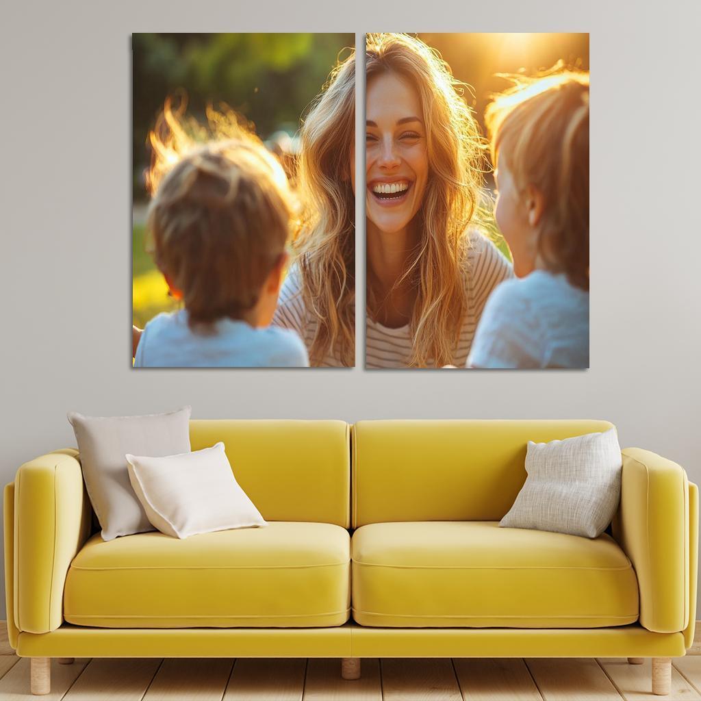 Radiant Smiles The Joy Of Motherhood Custom Paintings Frame