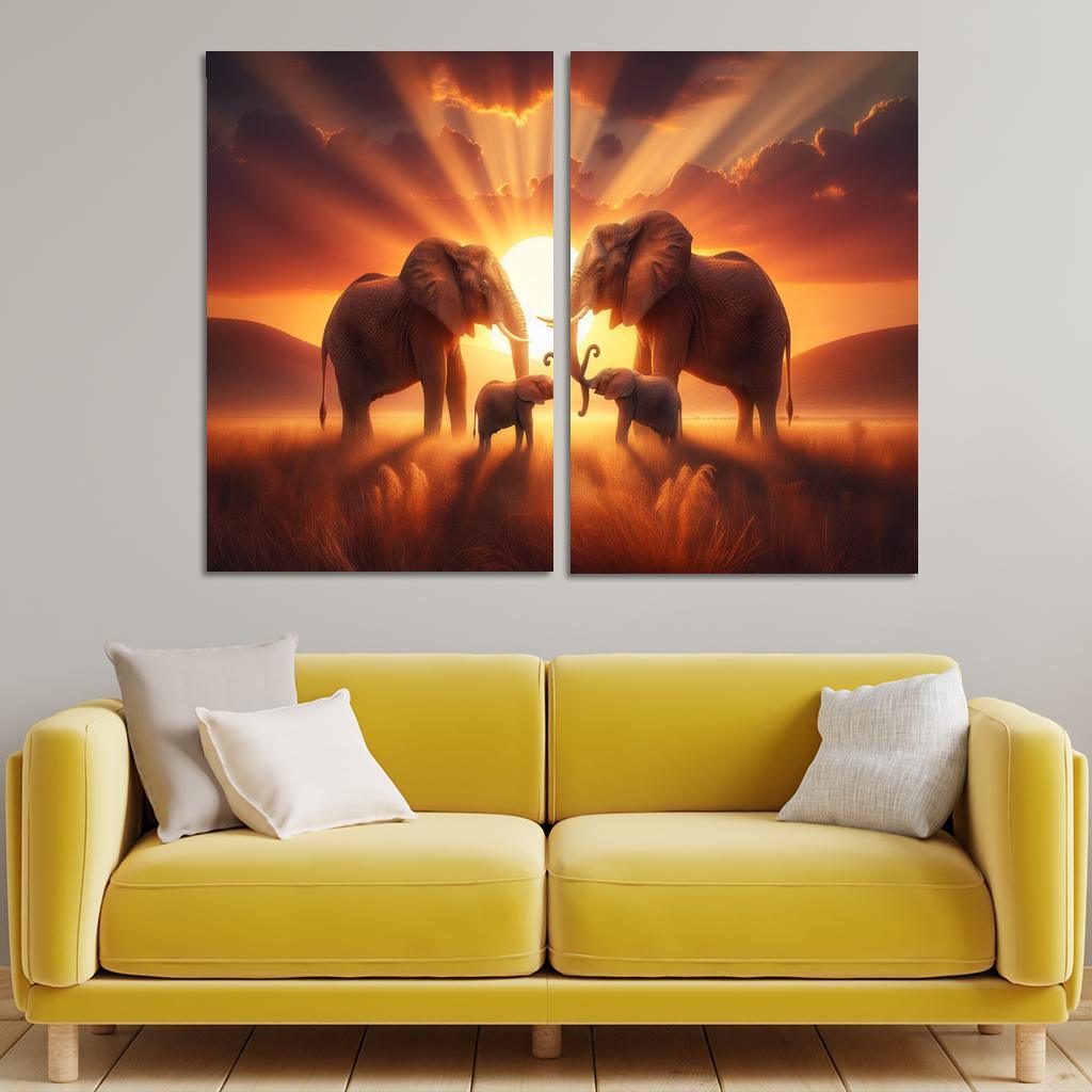 The Secrets of Elephant Communication 2 Piece HD Canvas Wall Art-Original Frame