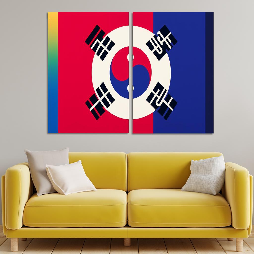Heritage Of The East The Flag Of The Republic Of Korea Multi-panel Paintings