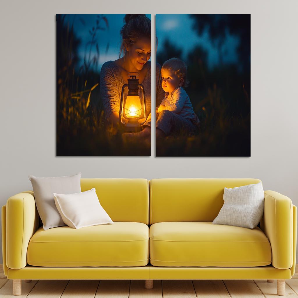 A Light In The Dark A Mothers Guiding Presence Canvas Paintings Frame
