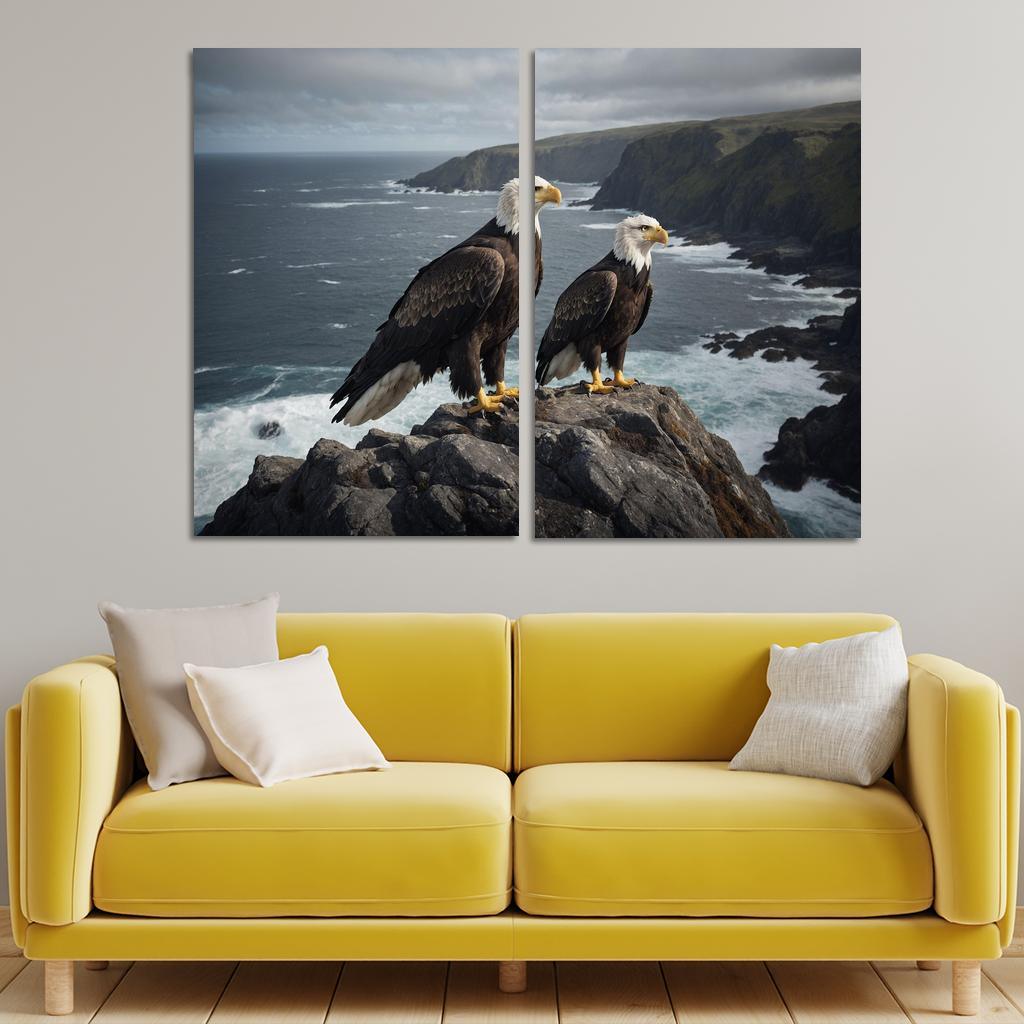 The Magnificent Steller's Sea Eagle Ocean's Sovereign Oil Paintings Frame