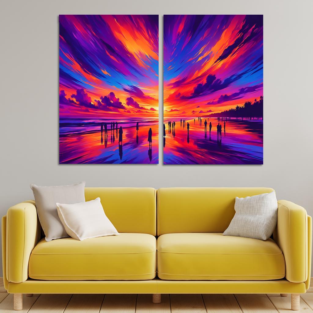 Glistening Shores Sunset Viewing Paradise Premium Artwork Frames