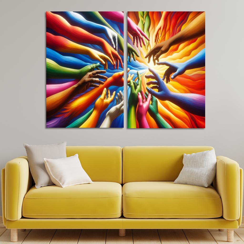 Building Bridges Unity In Diversity Custom Paintings Frame