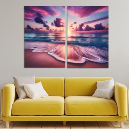 Sunrise Vista Coastal Meditation Spot Oil Paintings Frame
