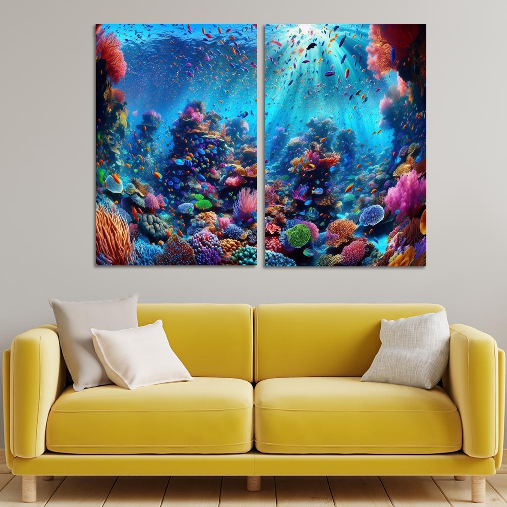 Coral Haven Underwater Wonderland Premium Artwork Frames