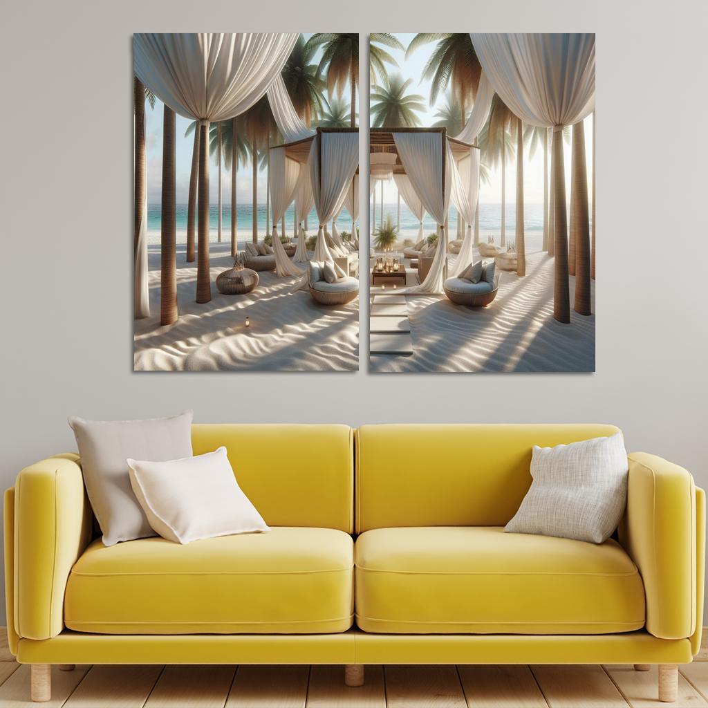 Tropical Oasis Beach And Spa Retreat Premium Artwork Frames