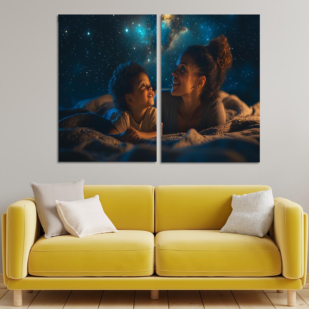 Stars In Her Eyes A Mothers Dreams For Her Children Canvas Paintings Frame
