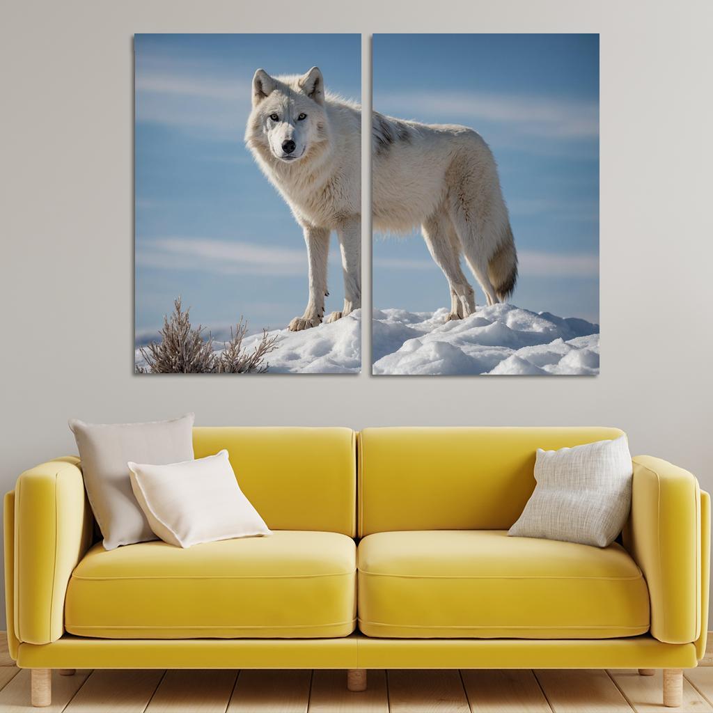 The Resilient Arctic Wolf Ghost Of The Tundra Canvas Paintings Frame