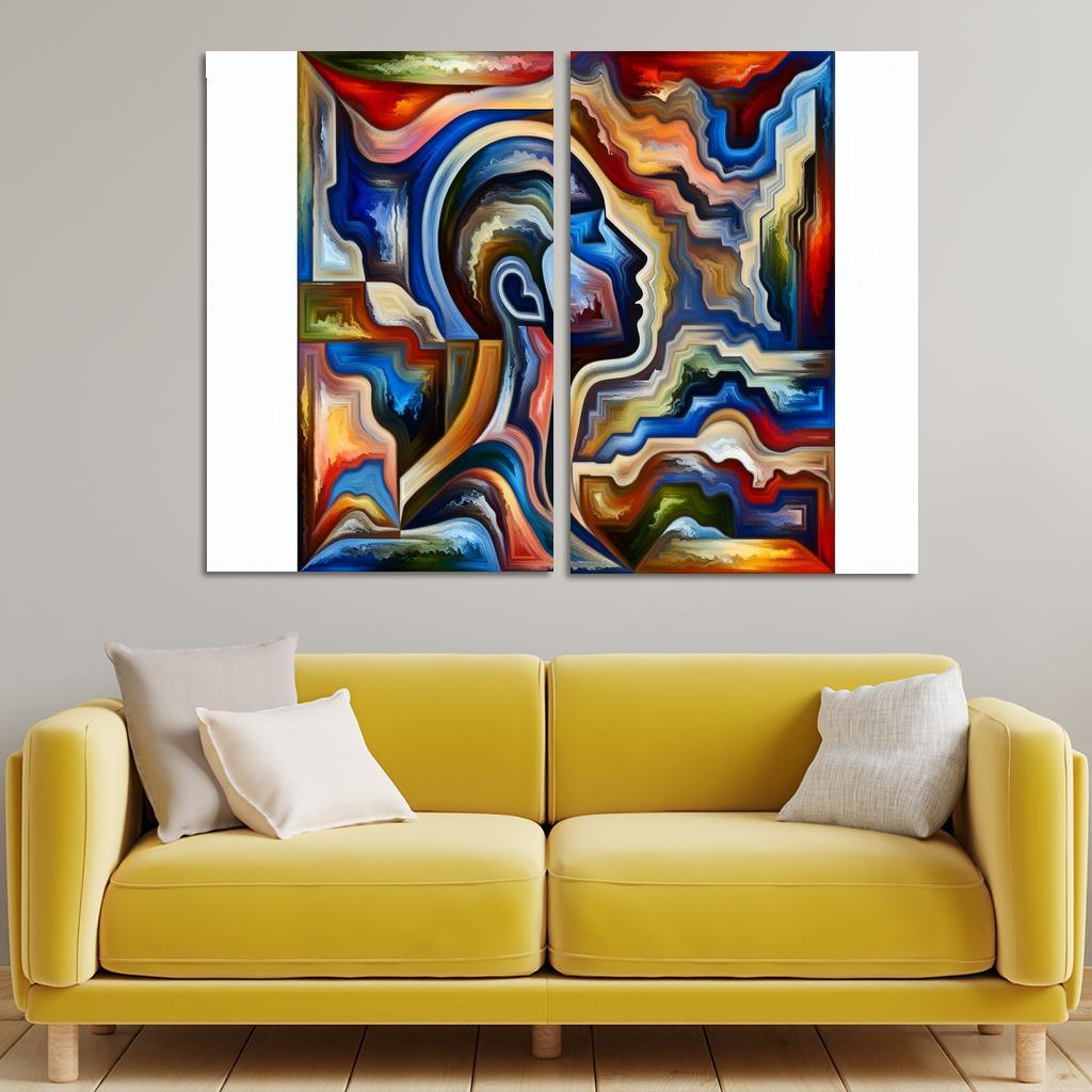 Invisible Battles Advocating for Chronic Illness Awareness 2 Piece HD Canvas Wall Art-Original Frame