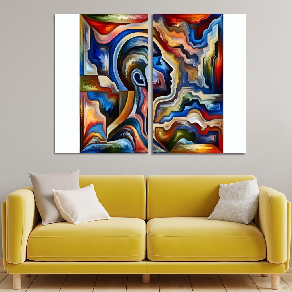 Invisible Battles Advocating for Chronic Illness Awareness 2 Piece HD Canvas Wall Art-Original Frame