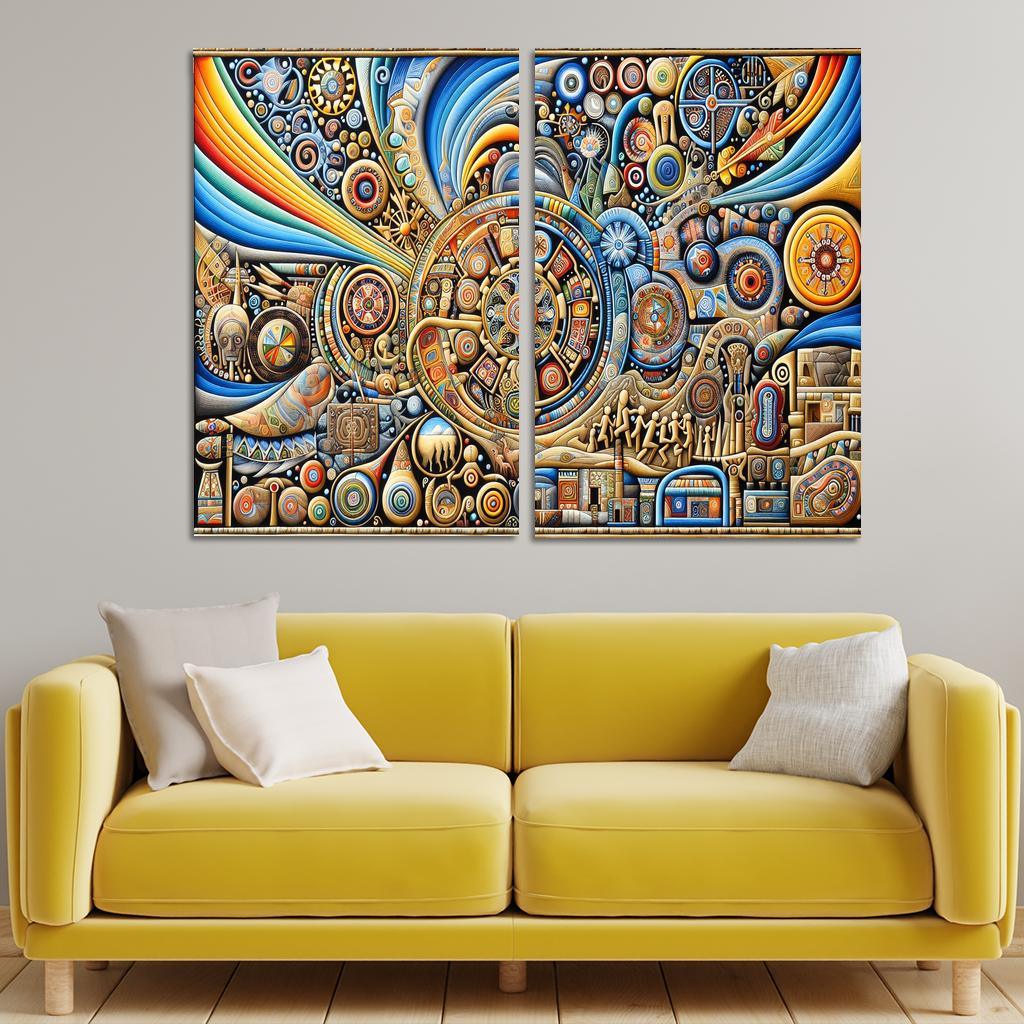 Culture Unbound Preserving Indigenous Traditions Multi-panel Paintings