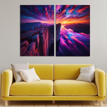 Sunset Ridge Cliffside Viewpoint Art Trends