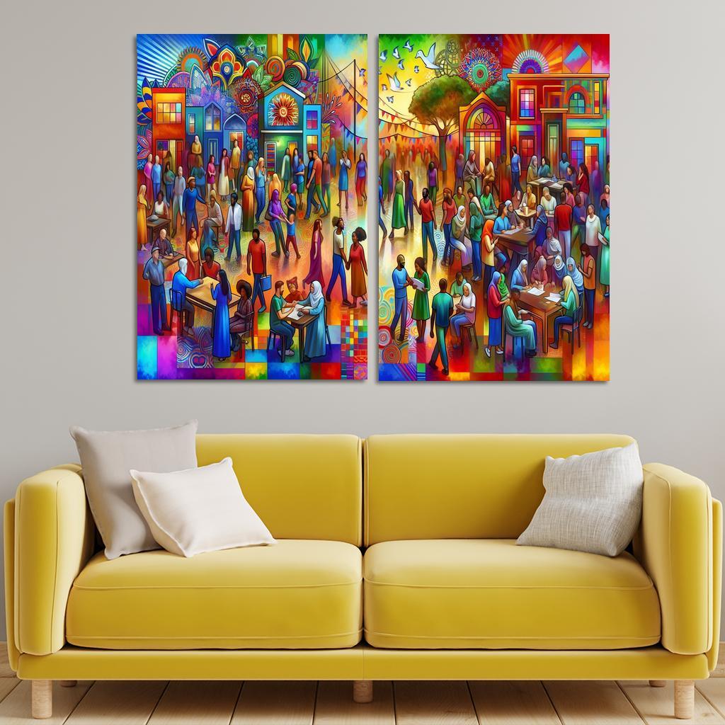 Ecosystems Of Connection Art For Community Building Framed Paintings