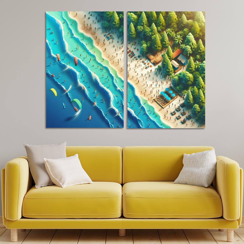 Echo Bay Adventure Beach Modern Paintings Frame