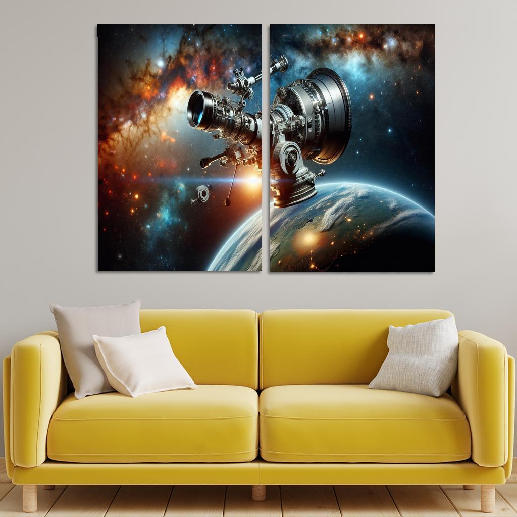 The Wonders Of Space Telescopes Abstract Paintings Frame