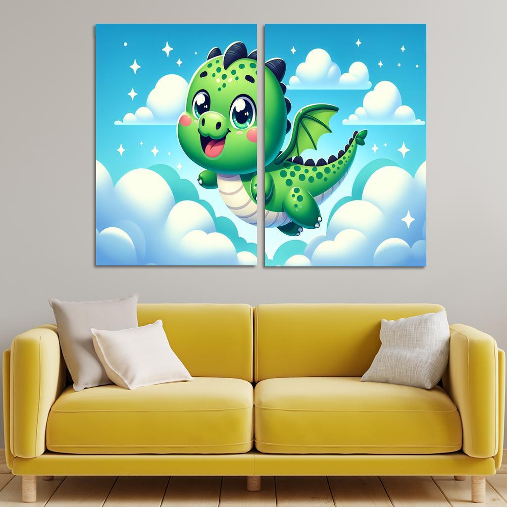 Daring Dragon - Adventure Awaits Framed Paintings