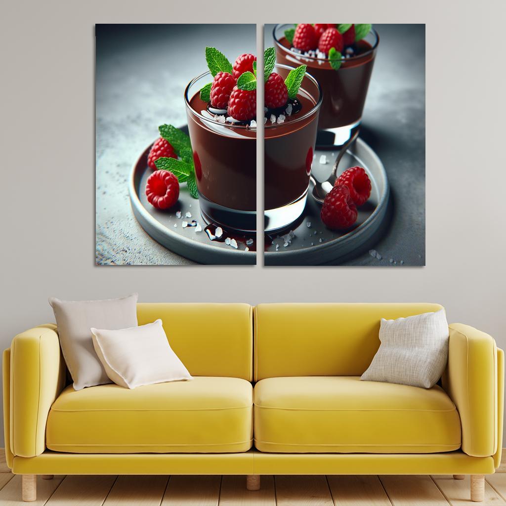 Chocolate Avocado Mousse 2 Piece HD Canvas Wall Art-Original Frame
