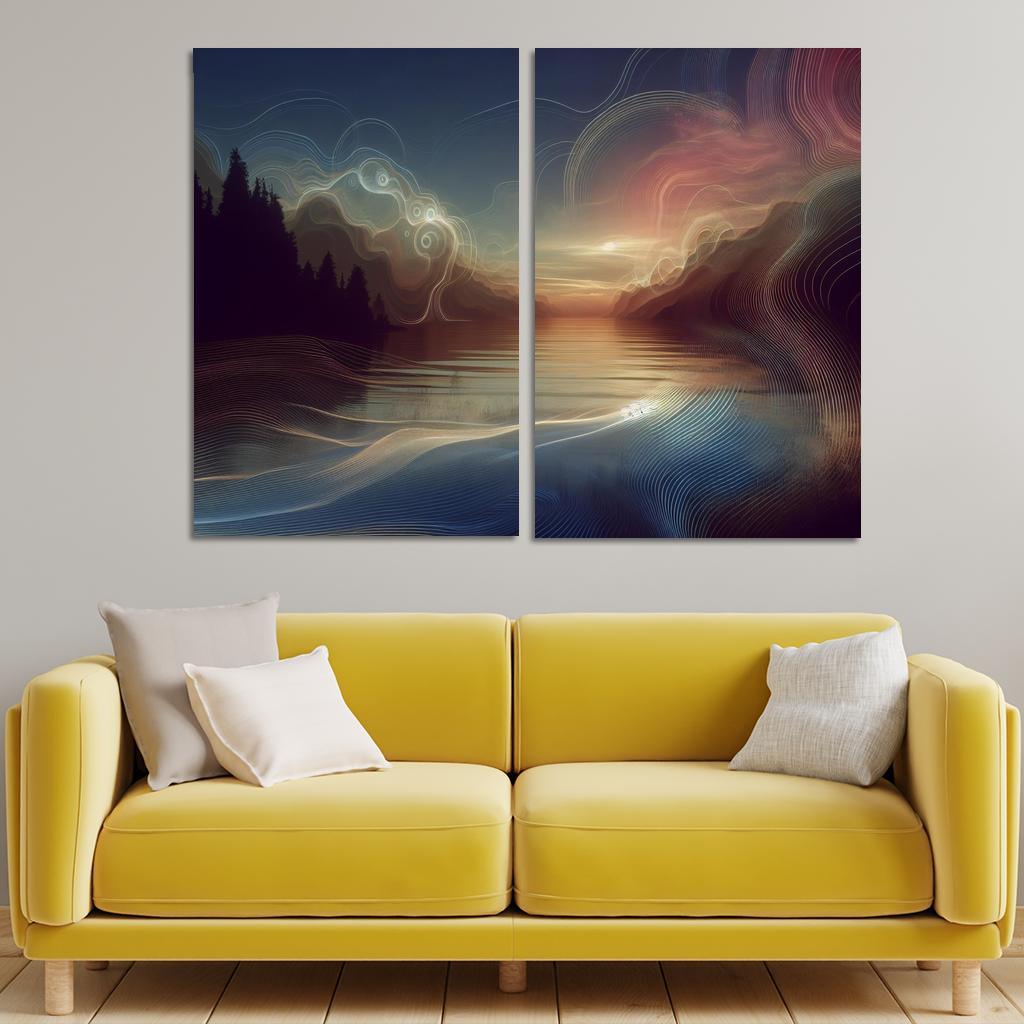 The Symphony of Silence 2 Piece HD Canvas Wall Art-Original Frame