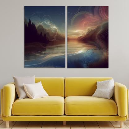 The Symphony of Silence 2 Piece HD Canvas Wall Art-Original Frame