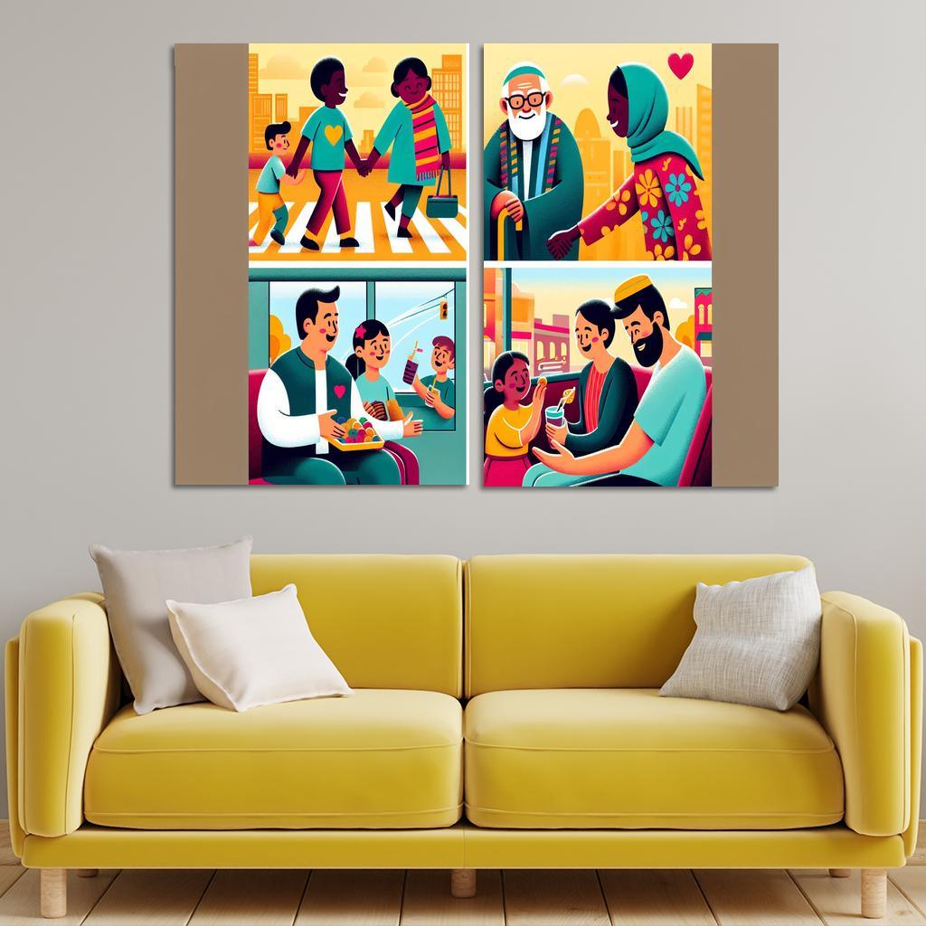 The Art Of Kindness Promoting Compassion In Society Custom Paintings Frame