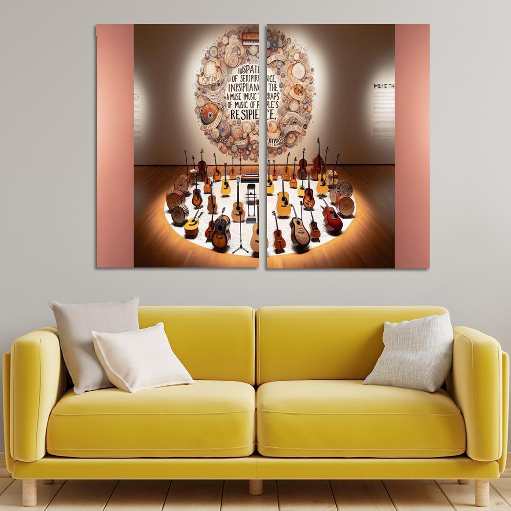 Melodies Of The Unheard Advocating For Music Therapy Multi-panel Paintings