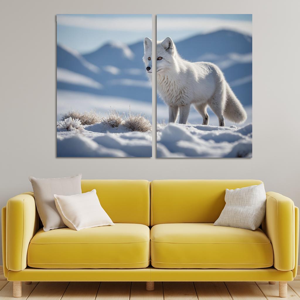 The Charming Arctic Fox Multi-panel Paintings