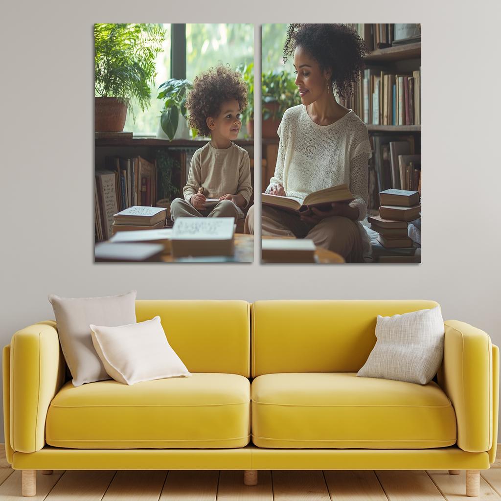 Whispers Of Wisdom A Mothers Teachings Canvas Paintings Frame