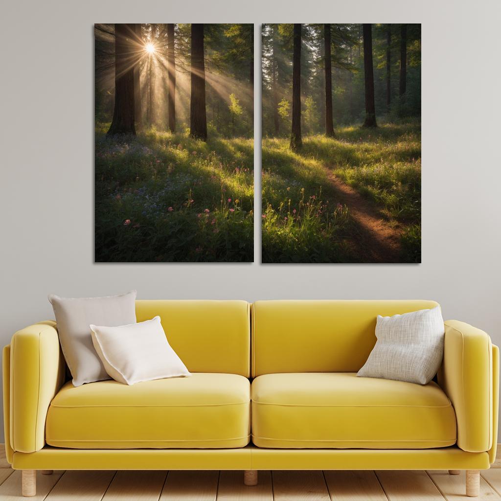 The Ethereal Glades Of Silverwood Modern Paintings Frame