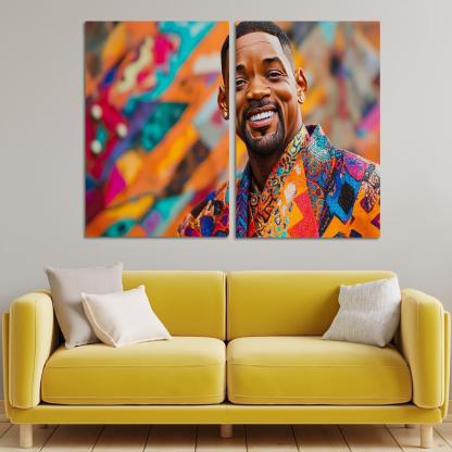 Will Smith Uniting Worlds With The Fresh Prince Charm Framed Paintings