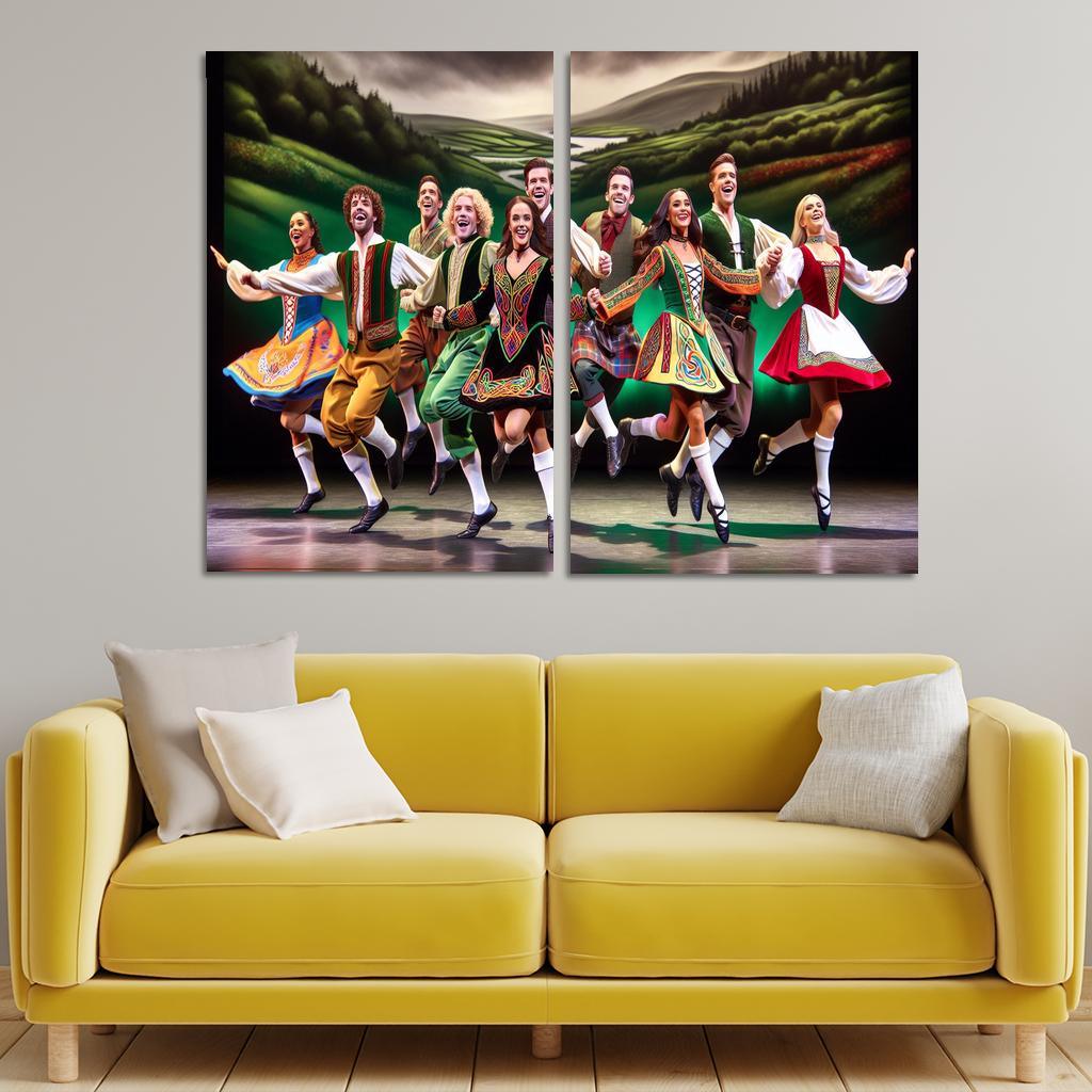 Celtic Dance The Rhythm Of The Emerald Isle Modern Paintings Frame