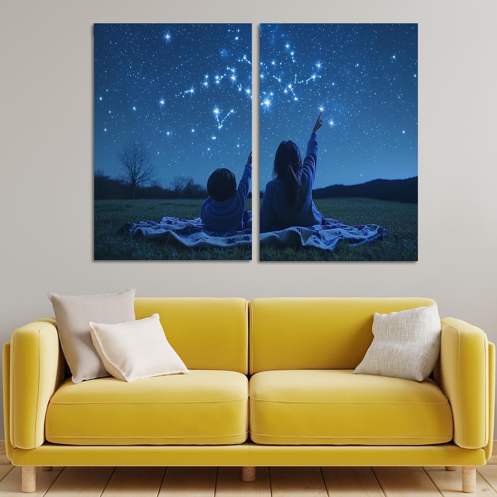 Guiding Stars A Mothers Light Canvas Paintings Frame