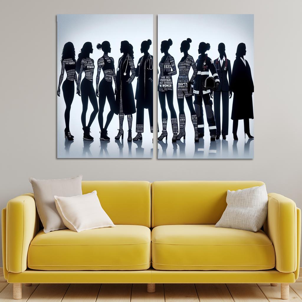 Voices of Change Empowering Women through Art 2 Piece HD Canvas Wall Art-Original Frame
