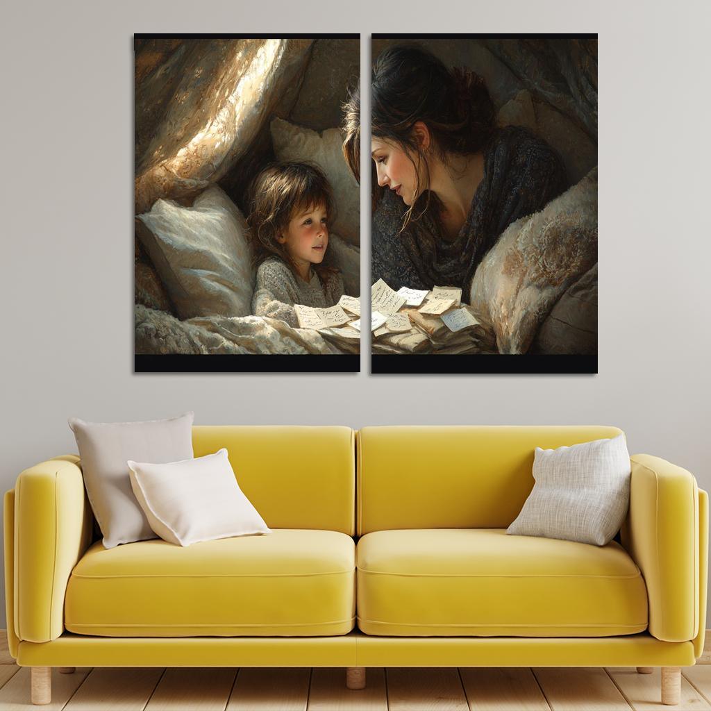 Whispers Of Love A Mothers Gentle Words Modern Paintings Frame